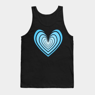 Rosy Heart (Light Blue) Tank Top